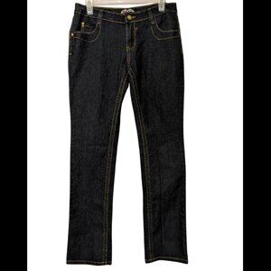 Vintage Y2K 2000s Miss Zi-Non Dark Blue Denim Straight Leg Jeans